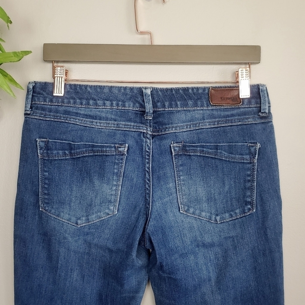 Express 6 Vintage Low Rise Skinny Medium Wash Jegging stretch Jeans Y2K - Picture 9 of 15